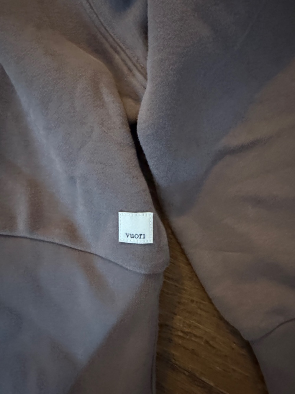 Vuori Quarter-Zip Pullover in Dusty Mauve - Picture 2 of 5